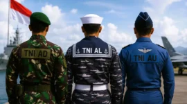 Urutan Pangkat TNI AD, AL, dan AU Lengkap 2026, Ketahui Jenjang Perwira hingga Tamtama. (Foto: AI)