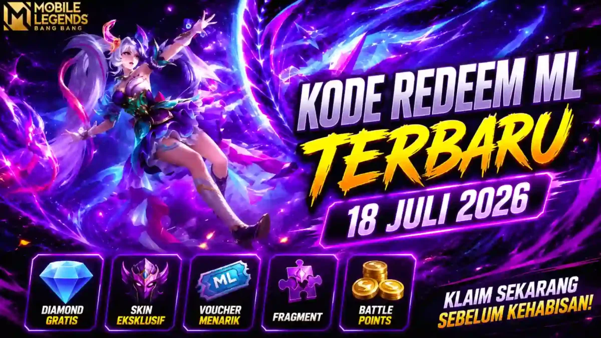 Kode Redeem ML Terbaru 18 Juli 2026 Resmi Rilis, Buruan Klaim Diamond Gratis, Skin, dan Hadiah Eksklusif. (Foto: Moonton/gawai.mengerti)
