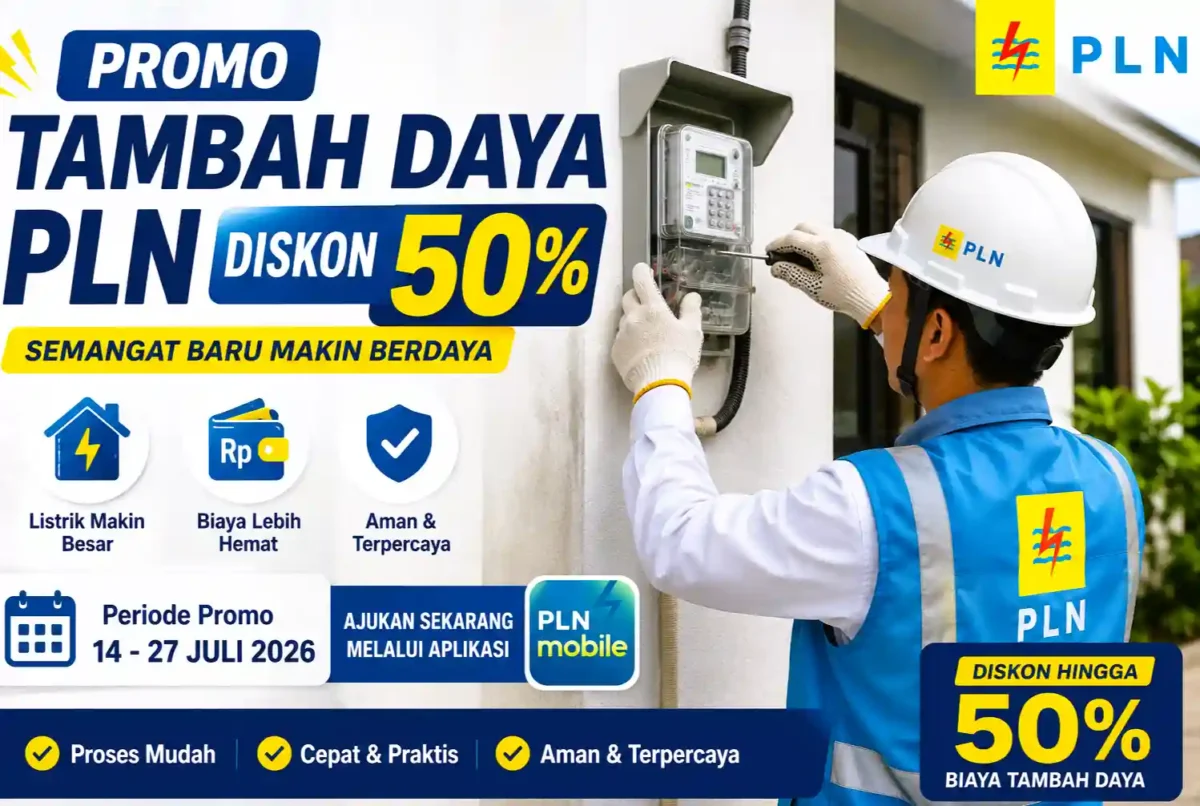 Promo Tambah Daya PLN Diskon 50 Persen Masih Berlaku hingga 27 Juli 2026, Simak Syarat dan Tarifnya. (Foto: AI)