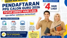 Masih Ada Waktu! Pendaftaran PPG Calon Guru 2026 Tutup Empat Hari Lagi, Cek Syarat, Jadwal, dan Cara Daftarnya Sebelum Terlambat. (Foto: AI)