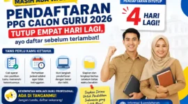 Masih Ada Waktu! Pendaftaran PPG Calon Guru 2026 Tutup Empat Hari Lagi, Cek Syarat, Jadwal, dan Cara Daftarnya Sebelum Terlambat. (Foto: AI)
