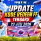 Update Kode Redeem FF Terbaru 23 Juli 2026, Klaim Skin Senjata hingga Bundle Gratis Hari Ini. (Foto: garena)
