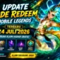 Update Kode Redeem Mobile Legends 24 Juli 2026, Klaim Diamond Gratis dan Item Langka Sebelum Habis. (Foto: mobilelegends)