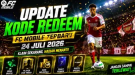 Update Kode Redeem FC Mobile Terbaru 24 Juli 2026, Buruan Klaim Gems, Player OVR Tinggi, dan Pack Gratis!. (Foto: AI)