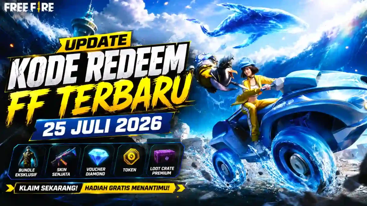 Kode Redeem FF Terbaru 25 Juli 2026, Buruan Klaim Bundle, Skin Senjata, dan Voucher Gratis. (Foto: garena)
