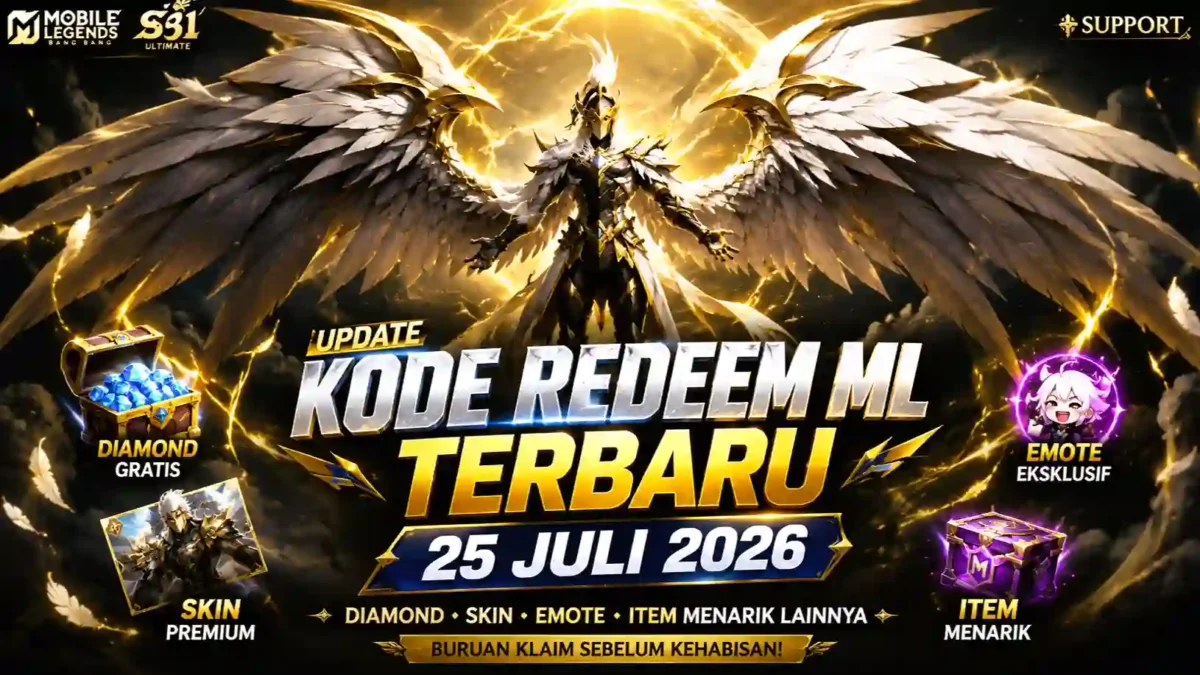 Buruan Klaim! Kode Redeem ML Terbaru 25 Juli 2026 Sudah Rilis, Ada Diamond, Skin, dan Emote. (Foto: mobilelegends)