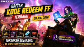 Daftar Kode Redeem FF Terbaru 28 Juli 2026, Tukarkan Sekarang untuk Dapat Item Gratis. (Foto: garena)