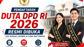 Pendaftaran Duta DPD RI 2026 Resmi Dibuka, Simak Syarat, Jadwal, dan Cara Daftarnya. (Foto: AI)