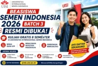 Beasiswa Semen Indonesia 2026 Batch 3 Resmi Dibuka, Kuliah Gratis 8 Semester di UISI. (foto: AI)
