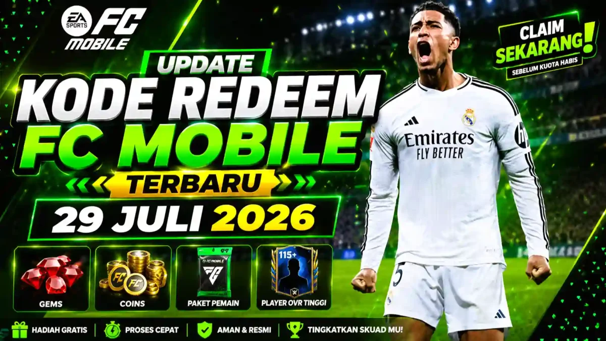 EA Sports Bagikan Kode Redeem FC Mobile Terbaru 29 Juli 2026, Buruan Klaim Sebelum Kuota Habis. (foto: ea)