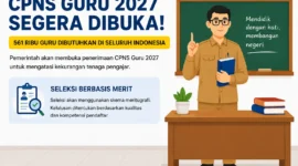 CPNS Guru 2027 Segera Dibuka, Pemerintah Siapkan Rekrutmen untuk Atasi Kekurangan 561 Ribu Guru. (Foto: AI)