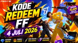 Kode Redeem FF Terbaru 4 Juli 2026, Klaim Diamond Gratis dan Bundle Langka Sebelum Kuota Habis. (Foto: Garena/oneesports)