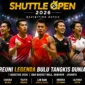 Reuni Legenda Bulu Tangkis Dunia, Lin Dan dan Taufik Hidayat Kembali Satu Arena di Jakarta pada Shuttle Open 2026. (Foto: AI)