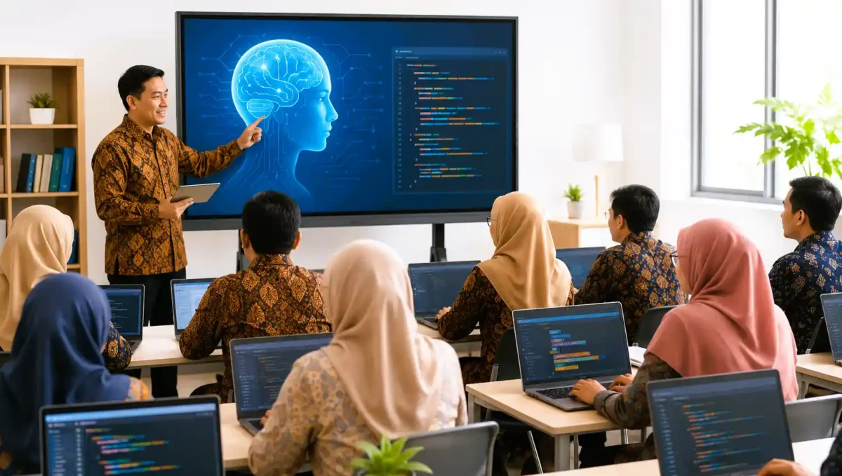 Partisipasi Guru dalam Pelatihan Coding dan AI Kemendikdasmen Tembus 97 Persen. (Foto Ilustrasi: AI)