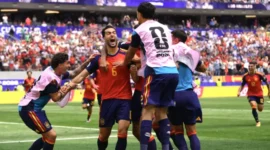 Gol Mikel Merino di Menit Akhir Antar Spanyol Singkirkan Belgia di Piala Dunia 2026. (Foto: https://x.com/FIFAcom/radarsolo.jawapos)