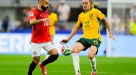 Australia Tumbang di Adu Penalti, Mohamed Salah Antar Mesir Melaju ke Babak 16 Besar. (Foto: Xinhua/Wu Xiaoling/kompas)