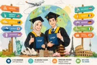Daftar 20 Negara Favorit Tujuan Awardee LPDP 2026 Tahap 1. (Foto: AI)