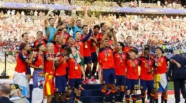 Spanyol Juara Piala Dunia 2026, Segini Besar Hadiah yang Dibawa Pulang Sang Juara. (Foto: ODD ANDERSEN/AFP/kompas)