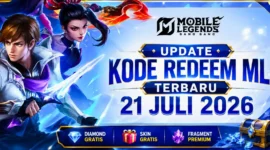 Update Kode Redeem ML Terbaru 21 Juli 2026, Buruan Klaim Skin dan Premium Fragment Gratis. (Foto: mobilelegends)