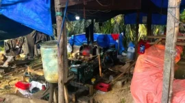 Enam Pelaku Tambang Emas Ilegal di Bungo Ditangkap Polisi, Sejumlah Peralatan Diamankan. (Foto: Dok. Polres Bungo/detik)