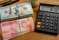 Nilai Tukar Rupiah Kembali Melemah, Dolar AS Terus Menguat. (Foto: AI)