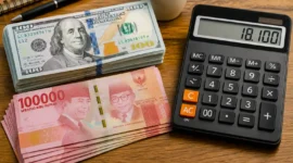 Nilai Tukar Rupiah Kembali Melemah, Dolar AS Terus Menguat. (Foto: AI)