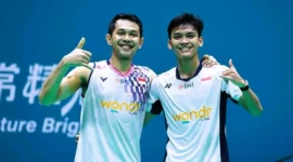 Hasil Japan Open 2026: Fajar/Fikri Bangkit dari Ketertinggalan, Singkirkan Ganda Inggris dan Lolos ke Semifinal. (Foto: PBSI/juara.net)