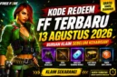 Kode Redeem Free Fire 13 Agustus 2026, Hadiah Gratis Siap Diburu. (Foto: ff.garena)