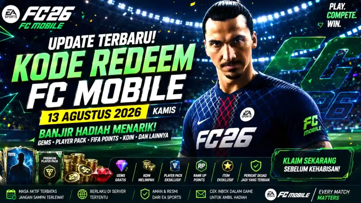 Banjir Hadiah! Kode Redeem FC Mobile 13 Agustus 2026 Sudah Tersedia. (Foto: Youtube-EA SPORTS FC)