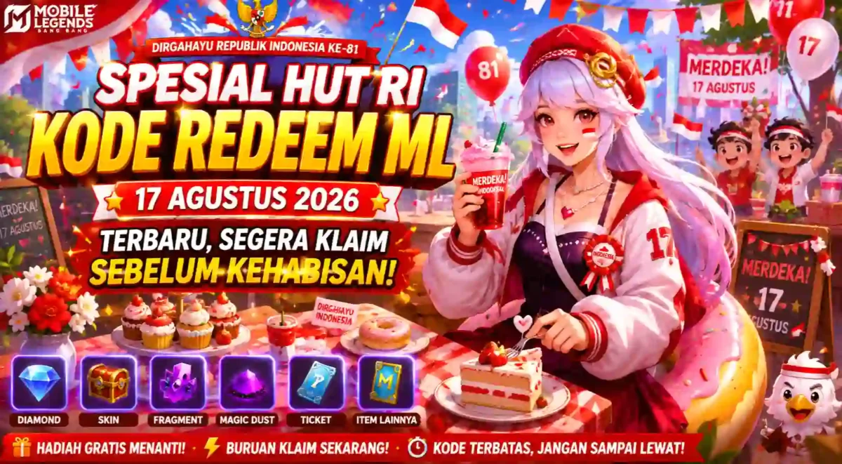 Spesial HUT RI, Kode Redeem ML 17 Agustus 2026 Terbaru, Segera Klaim Sebelum Kehabisan. (Foto: mobilelegends)
