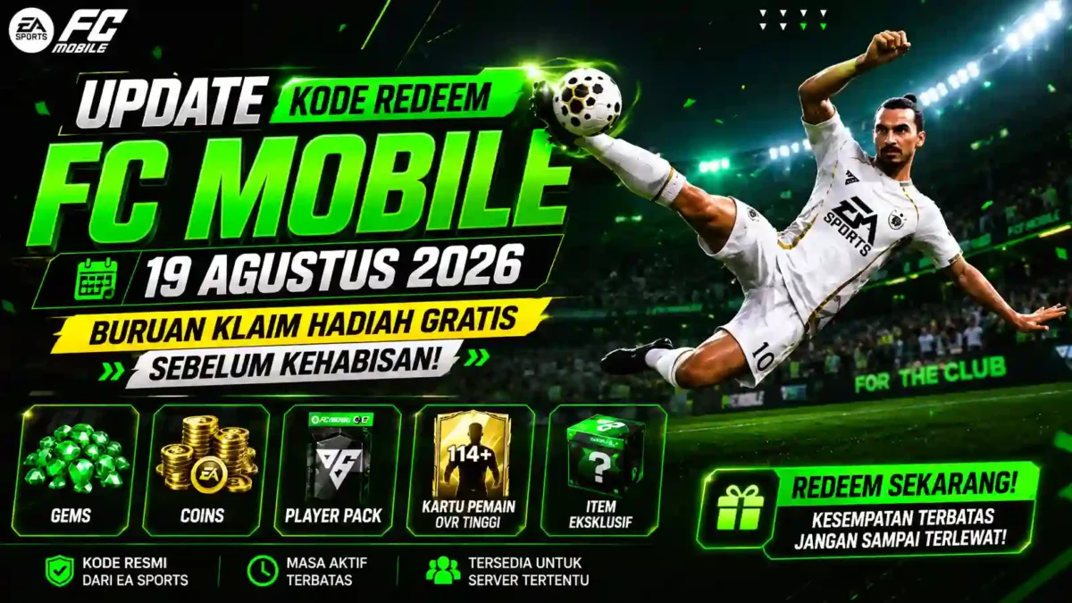 Update Kode Redeem FC Mobile 19 Agustus 2026, Buruan Klaim Hadiah Gratis Sebelum Kehabisan. (Foto: gamsgo)