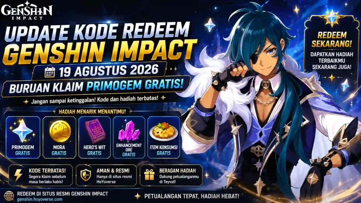 Update Kode Redeem Genshin Impact 19 Agustus 2026, Buruan Klaim Primogem Gratis. (Foto: genshin.hoyoverse)