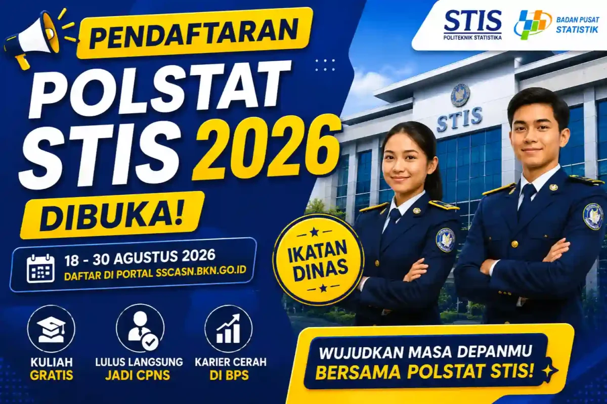 Pendaftaran Polstat STIS 2026 Dibuka, Kuliah Gratis dan Lulus Berpeluang Jadi CPNS. (Foto: AI)