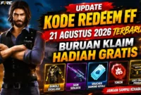 Update Kode Redeem FF 21 Agustus 2026 Terbaru, Buruan Klaim Hadiah Gratis. (Foto: ff.garena)
