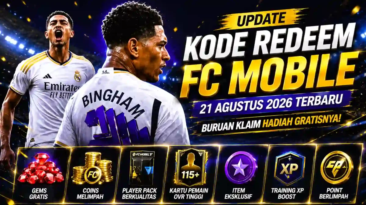 Kode Redeem FC Mobile 21 Agustus 2026 Terbaru, Cek Hadiah Gratis yang Bisa Diklaim. (Foto: agussaiful)