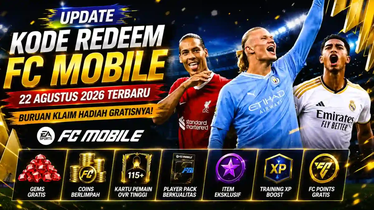 Ada Kode Redeem FC Mobile Terbaru 22 Agustus 2026, Cek dan Klaim Hadiahnya. (Foto: agussaiful)