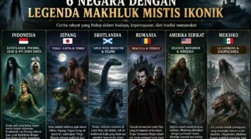 6 Negara dengan Legenda Makhluk Mistis Ikonik, Indonesia Punya Kuntilanak hingga Nyi Roro Kidul. (Foto: AI)