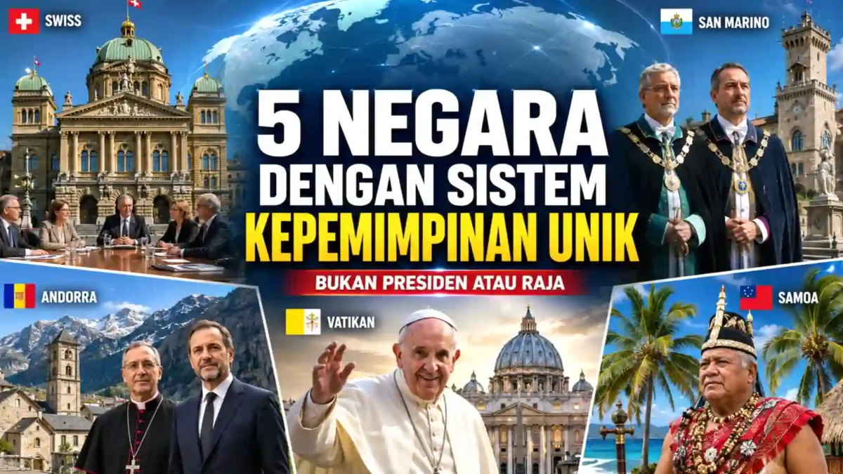 Bukan Presiden atau Raja, Ini Lima Negara dengan Sistem Kepemimpinan Unik di Dunia. (Foto: AI)