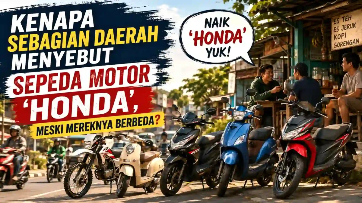 Kenapa Sebagian Daerah Menyebut Sepeda Motor dengan Sebutan “Honda”, Meski Mereknya Berbeda? (Foto: AI)