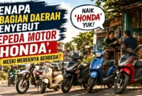 Kenapa Sebagian Daerah Menyebut Sepeda Motor dengan Sebutan “Honda”, Meski Mereknya Berbeda? (Foto: AI)