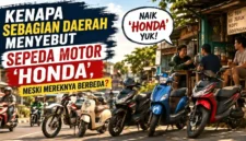 Kenapa Sebagian Daerah Menyebut Sepeda Motor dengan Sebutan “Honda”, Meski Mereknya Berbeda? (Foto: AI)