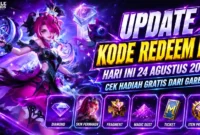 Kode Redeem ML Hari Ini 24 Agustus 2026, Cek Hadiah Gratis dari Moonton. (Foto: mobilelegends)