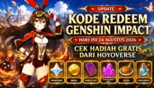 Kode Redeem Genshin Impact Hari Ini 24 Agustus 2026, Cek Hadiah Gratis dari HoYoverse. (Foto: genshin.hoyoverse)
