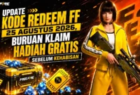 Update Kode Redeem FF 25 Agustus 2026, Buruan Klaim Hadiah Gratis Sebelum Kehabisan. (Foto: ff.garena)