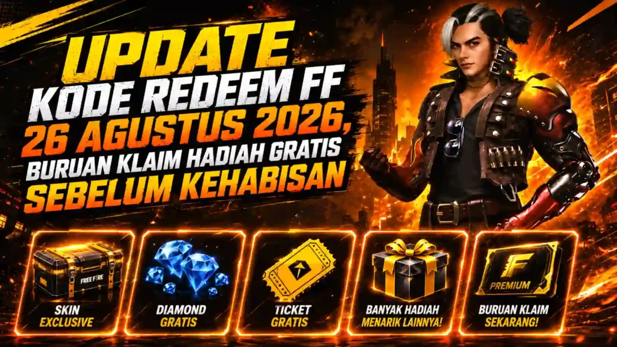 Buruan Cek Kode Redeem FF 26 Agustus 2026, Ada Peluang Dapat Hadiah Gratis. (Foto: ff.garena)