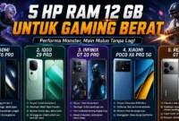 5 HP RAM 12 GB untuk Gaming Berat, Harga Mulai Rp3 Jutaan. (Gambar: Ilustrasi AI)