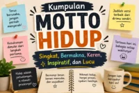Kumpulan Motto Hidup Singkat, Bermakna, Keren, Inspiratif, dan Lucu. (Foto: AI)