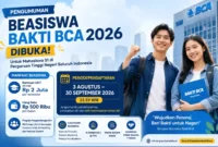 Beasiswa Bakti BCA 2026 Dibuka, Ada Bantuan UKT Rp2 Juta per Semester. (Foto: AI)