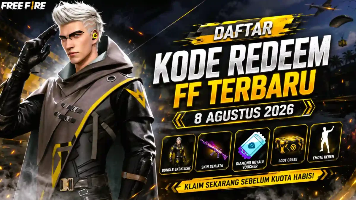 Kode Redeem FF 8 Agustus 2026 Resmi Rilis, Buruan Klaim Bundle dan Skin Gratis Sebelum Kuota Habis. (Foto: ff.garena)