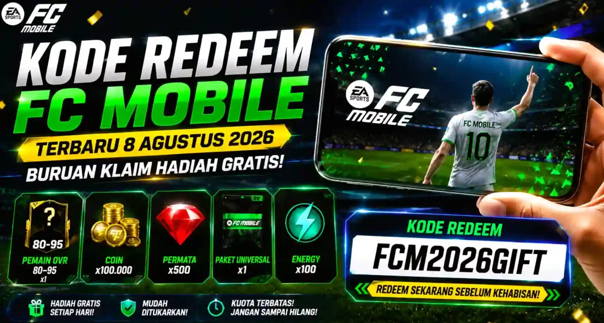 Kode Redeem FC Mobile Terbaru 8 Agustus 2026, Klaim Gems, OVR Tinggi, dan Player Pack Gratis. (Foto: lustrasi AI/achmadnurhidayat)